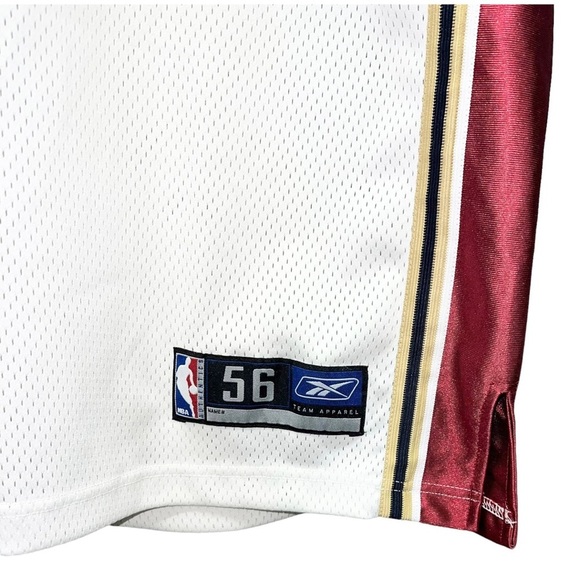 Reebok LeBron James Cleveland Cavaliers NBA Jersey Men’s Size 56 3XL White - Picture 5 of 7